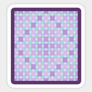 Mosaics in green and purple lines Sticker